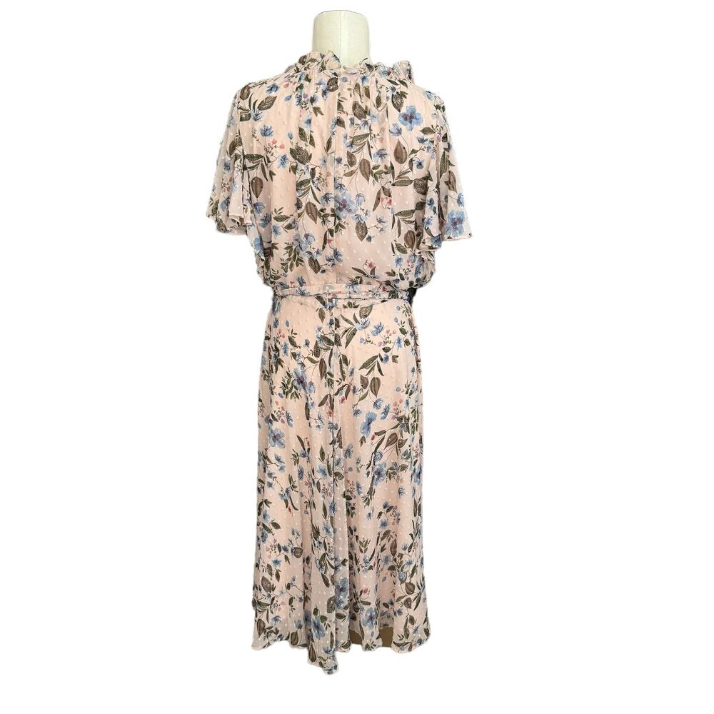 Floral Pink Ruffle-Neck Maxi Dress - Picture 6 of 16